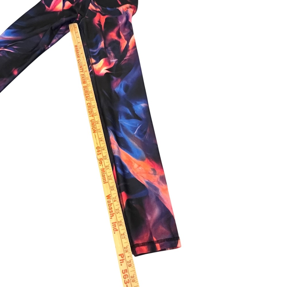 Old Navy Powersoft High-Rise 7/8 Ankle Leggings Small Tall Abstract Flame‎ Print - Picture 6 of 9